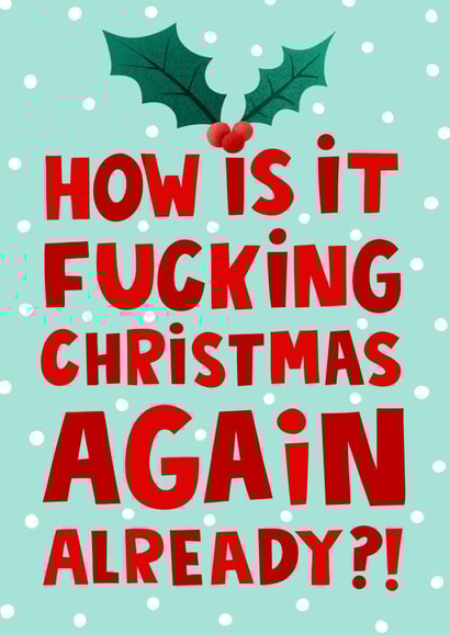 Funny Rude Christmas Disbelief Card created by Lucy Maggie Designs