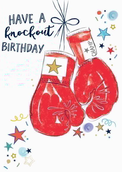 Wish them a knockout birthday with these fun boxing gloves! created by Katie Phythian Design