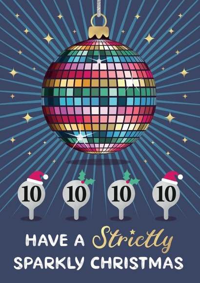 Mirrorball Bauble Christmas Card for a Strictly Come Dancing Fan! created by Design By Day