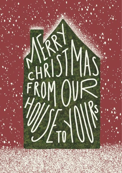 Cute Christmas card from our house to yours created by Urban Collie