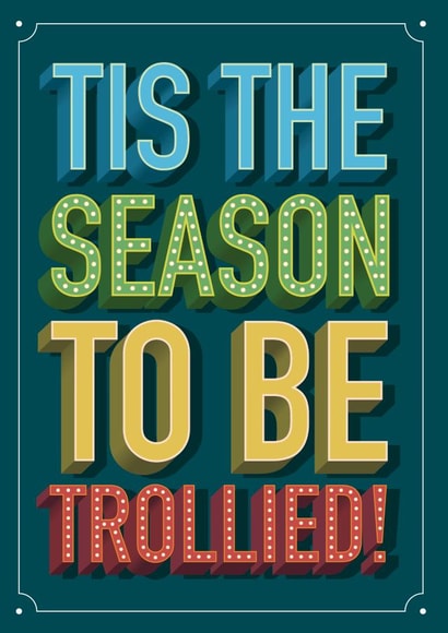 Retro Typographic Christmas card created by NEEDL designs