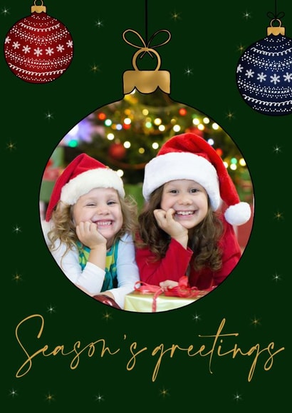 bauble family Personalised Photo Card 37938 created by Sweetie Darling Design