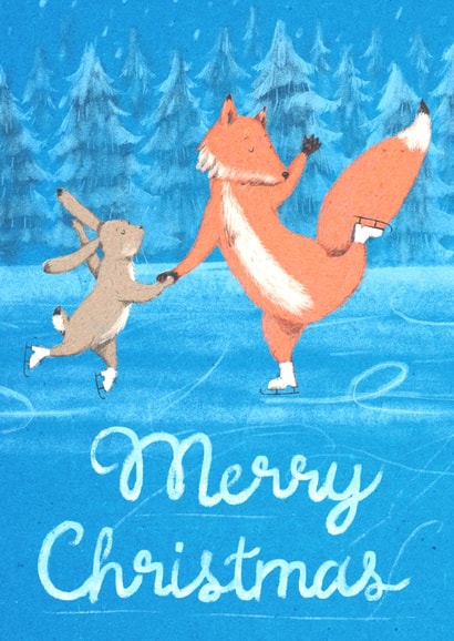 Cute Illustrated Christmas Card For Your Favourite Person – A Magical Friendship created by Teresa Kendel