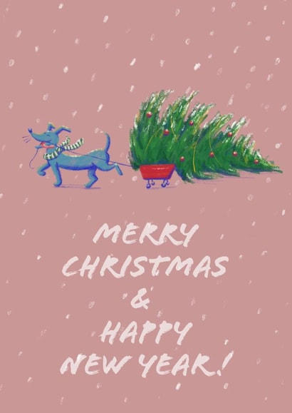 Cute Christmas Card To Send To Your Favourite Dog Lover created by Teresa Kendel