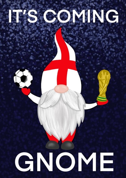 Funny Christmas card - World Cup Gonk for any football fan created by Stacie Charlton