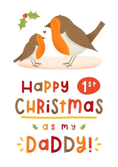 First Christmas as my Daddy Card - Christmas Card from Baby created by Joanne Hawker