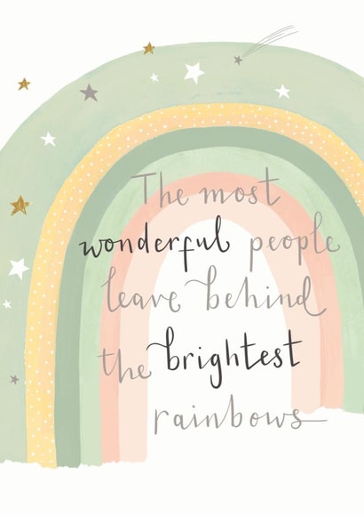 Lovely Sympathy Card - Rainbow Card - Heartfelt Sentiment created by Louise Tiler