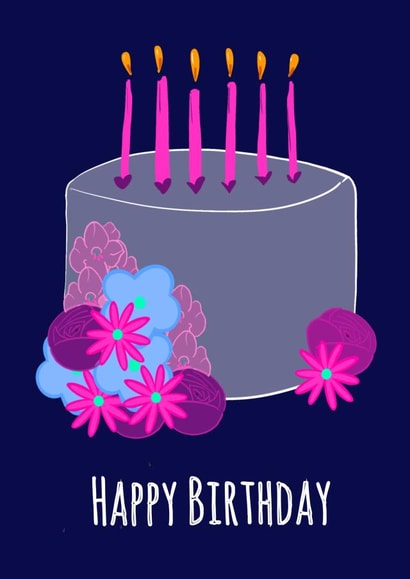 Fun, classic birthday card for a cake loving friend. created by Devine Rose Cards And Creations