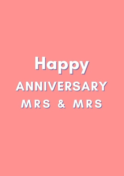 Mrs & Mrs anniversary card created by Proper job studio