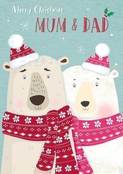 Mum and Dad Christmas Bears created by cory reid