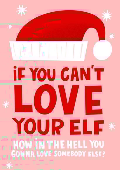 Love Your Elf Ru Paul Christmas Card created by Lucy Maggie Designs