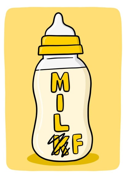 MILF New Baby Card | Funny New Mum Card (Yellow) created by TeePee Creations