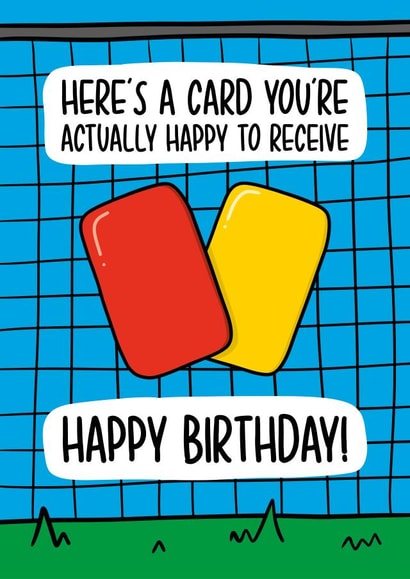 Funny Football Birthday Card | Football Pun Card created by TeePee Creations