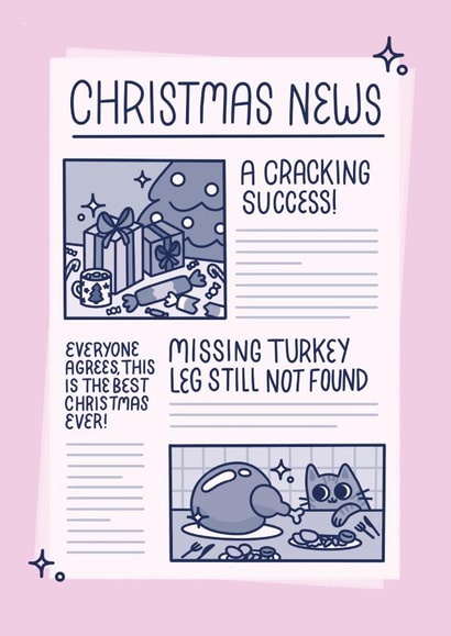 Cute Christmas Card - Christmas News, A Cracking Success! created by Sofini Design