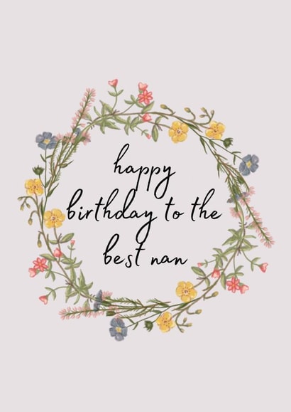 Happy Birthday to the Best Nan created by Pippin Prints