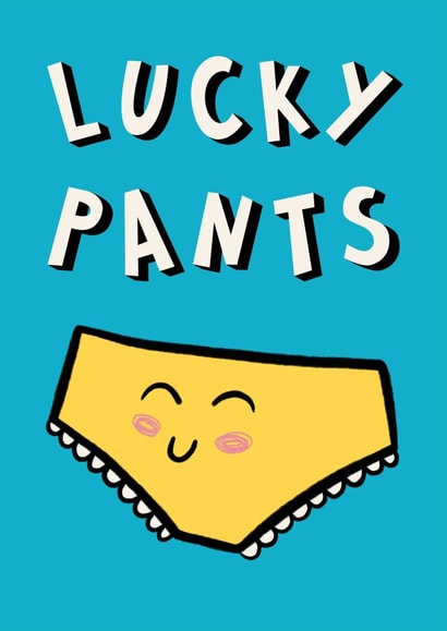 Lucky Pants - Funny and Cute Good Luck Card created by Katherine Lynas
