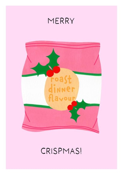 Cute Christmas Card for the Crisp Fan in your Life - Merry Crispmas created by Paint by Louise