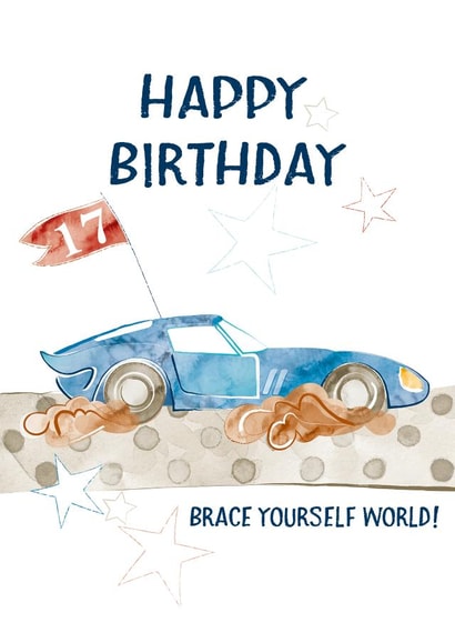 17th Birthday Card For Your Car Enthusiast. Great For Son, Grandson Or Nephew created by One and Only