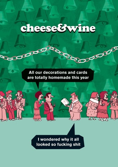 Funny shit decorations christmas card created by Modern Toss