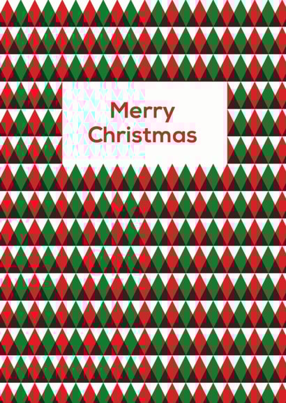 Merry Christmas Card - Geometric Tree Pattern created by Nic Farrell