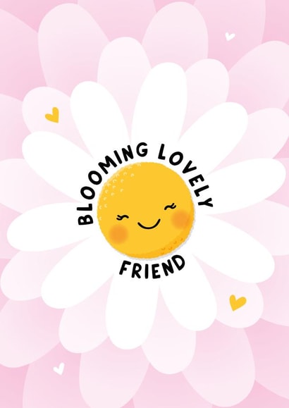 Cute Birthday Card for Friend / Best Friend - Flower - Blooming Lovely created by Macie Dot Doodles