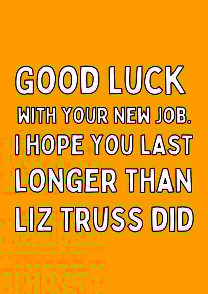 Good Luck in your new job created by Original Fox Cards