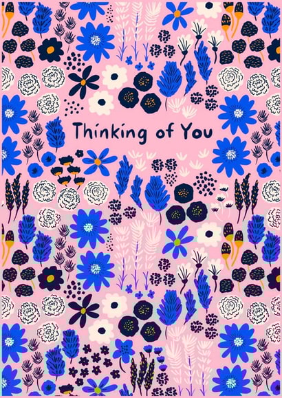 Beautiful Sympathy Card - Thinking of You - Friendship - bright botanicals created by Tara Reed