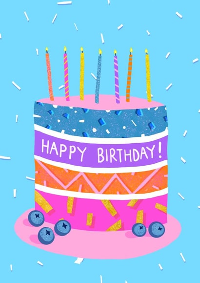 A stylish hand illustrated birthday card for someone special created by Burger Buns Cards