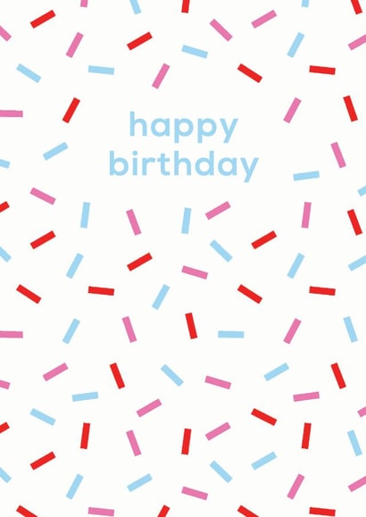 Happy Birthday - Colourful Confetti Card created by Nic Farrell