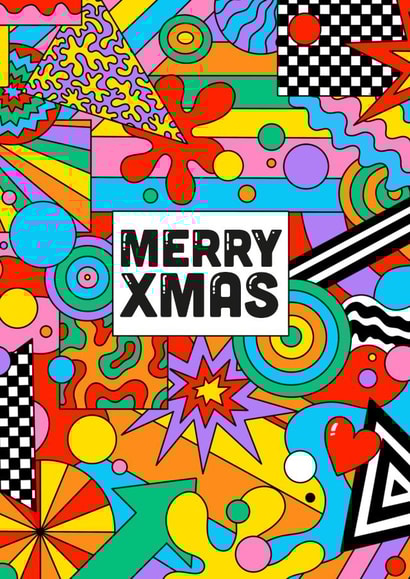 Funky Christmas Card - Merry Xmas created by Ailish Beadle