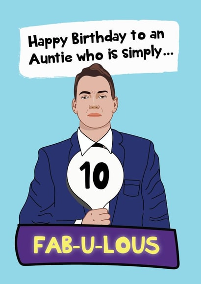 Fun Birthday Card - For Auntie - Strictly Come Dancing created by @Laura Lonsdale Designs