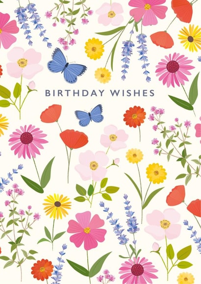 Pretty Floral Birthday Wishes created by Klara Hawkins