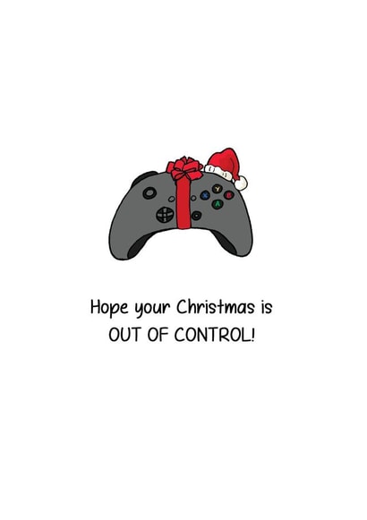 Funny XBOX Christmas Card For Him - Gamer Card For Husband - Gaming Xmas created by Lara King Draws