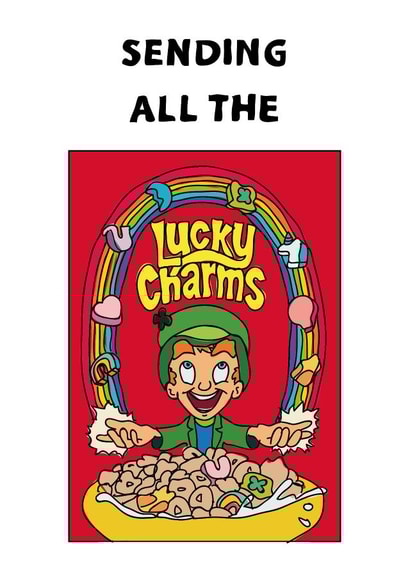 Fun Lucky Charms good luck card! created by Lucy Deaner