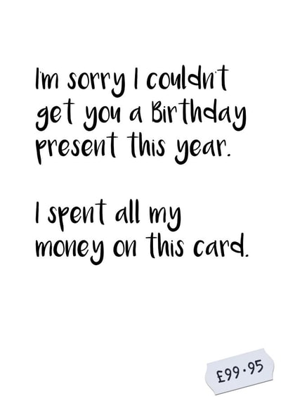 No Money to Buy a Gift - Send Birthday Wishes With an "Expensive" Birthday Card. created by Mr. Incardible