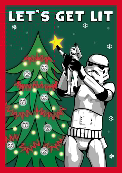 Funny Birthday Card - Star Wars - Let's Get Lit created by Cardology