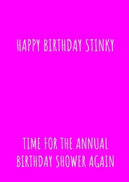Birthday Card for that stinky person in your life and a reminder to shower! created by Jonesy Cards