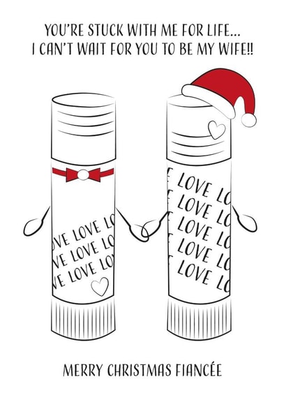 Merry Christmas Fiancee - Funny cute Fiancée Christmas - Love - Husband to be created by Tada! designs