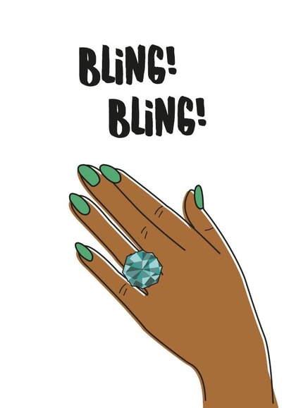 Funny engagement Card for friends and family. created by New Maroons