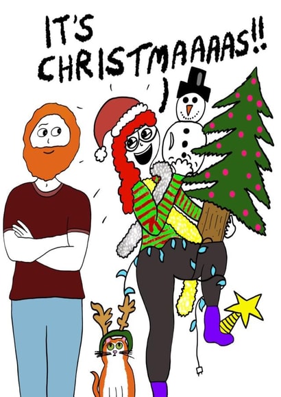 Cute card for significant other - Over the top - Christmas decorations created by The Married Redheads