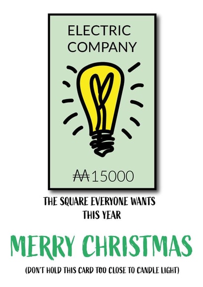 Monopoly Inspired Christmas Card for friends and Family created by Amysimplycreates