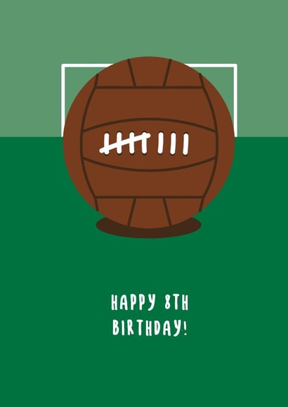 Happy 8th Birthday Retro Football Card created by Sean Cullen