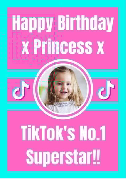 tiktok daughter Personalised Photo Card 48735 created by Kushty Cards