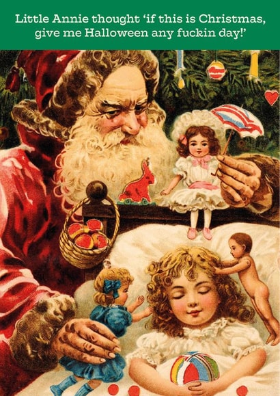 Christmas creepy card, funny, rude created by The Graphic Detail