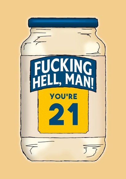 Fucking HellMan 21st Birthday Card created by NotNiceThings