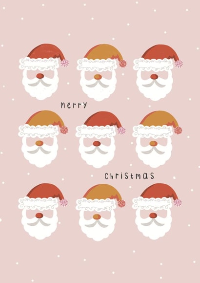 Santa Face Christmas Card created by Bidds and Bobs Illustration