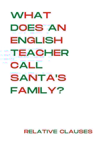 Funny Christmas Card for Teacher - Santa's Family Joke - English Teacher created by LAZY GAL CREATIONS