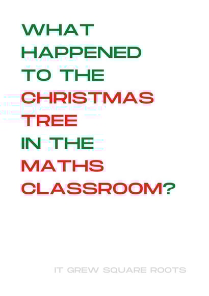 Funny Christmas Card for Teacher - Maths Xmas Tree Joke - Square Roots created by LAZY GAL CREATIONS