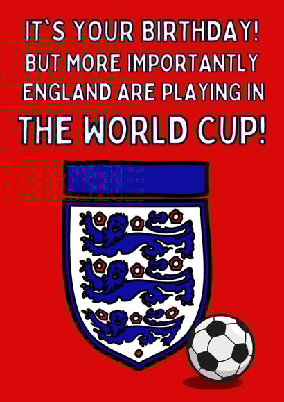 England Football Birthday Card created by Original Fox Cards