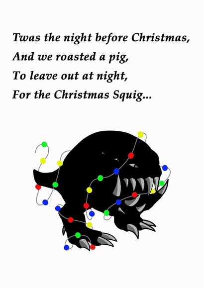 Funny and Geeky Christmas Card for your friends and family - Christmas Squig created by Cooper290